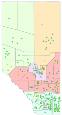 Alberta project map